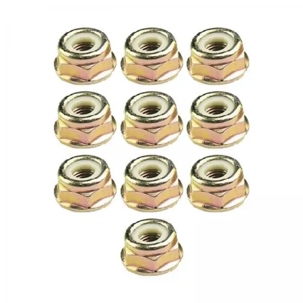 Lawn Mower Replacement Parts Lightweight Thread Nuts Metal Plastic Secure Fit Trimmer Nut Pack of 10