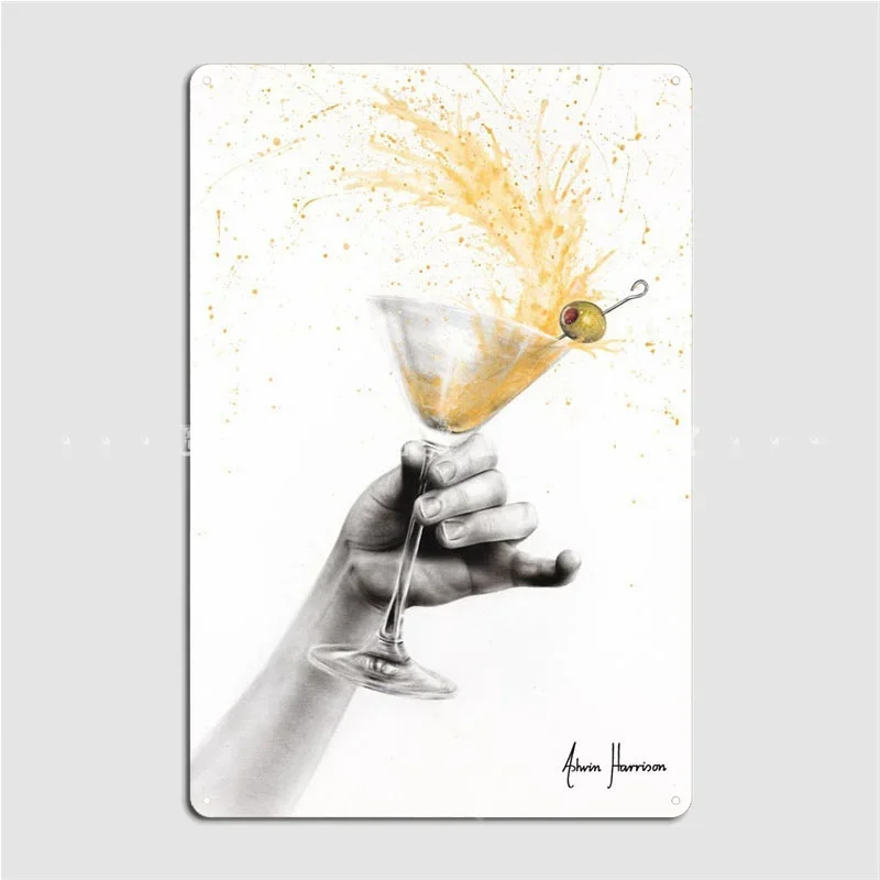 Shaken Martini Poster Metal Plaque Cinema Living Room Design Living Room Wall Decor Tin Sign Poster