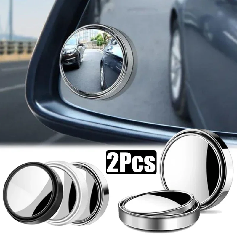 

Car Round Frame Convex Blind Spot Mirror Safety Driving Wide-angle 360 Degree Adjustable Clear Rearview Mirror Car Accessories