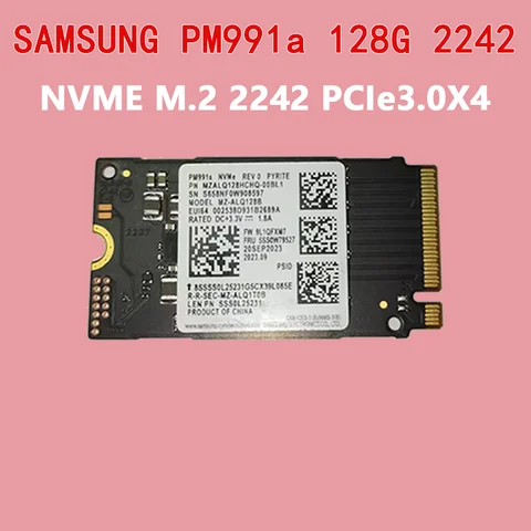 Твердотельный накопитель SAMSUNG SSD 2242 PM991PCIe3.0X4 128 ГБ и PM991a 128 ГБ 2242 PCIe 3.0X4 и PM9B1 PCIe4.0X4 256 ГБ M.2 NVMe топ 10 g512 logitech - №3