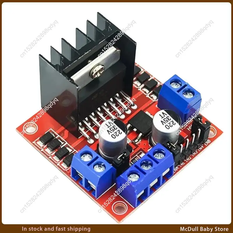ABJA-L298N Modul Dual H-Brücke Schrittmotor Treiberplatine Modul 2A/25W, geeignet für Roboter und Smart Cars