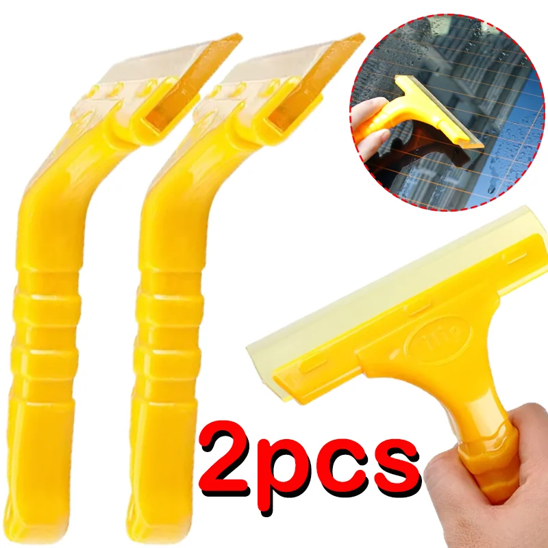 

2pcs Car Window Glass Silicone Blade Water Scraper Universal Cars Windshield Glass Squeegee Wash Tools Cleaning Tool Accessories