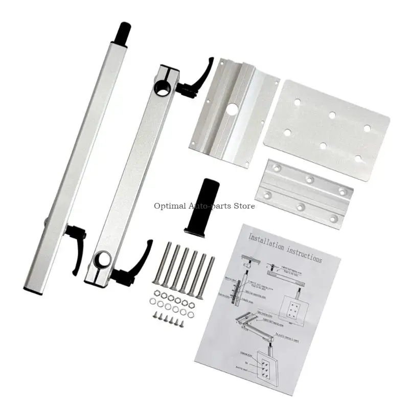 Motorhome Table Legs with Anodized Finish, 360-Degree Tabletop Rotation, and Removable Sections for Storage