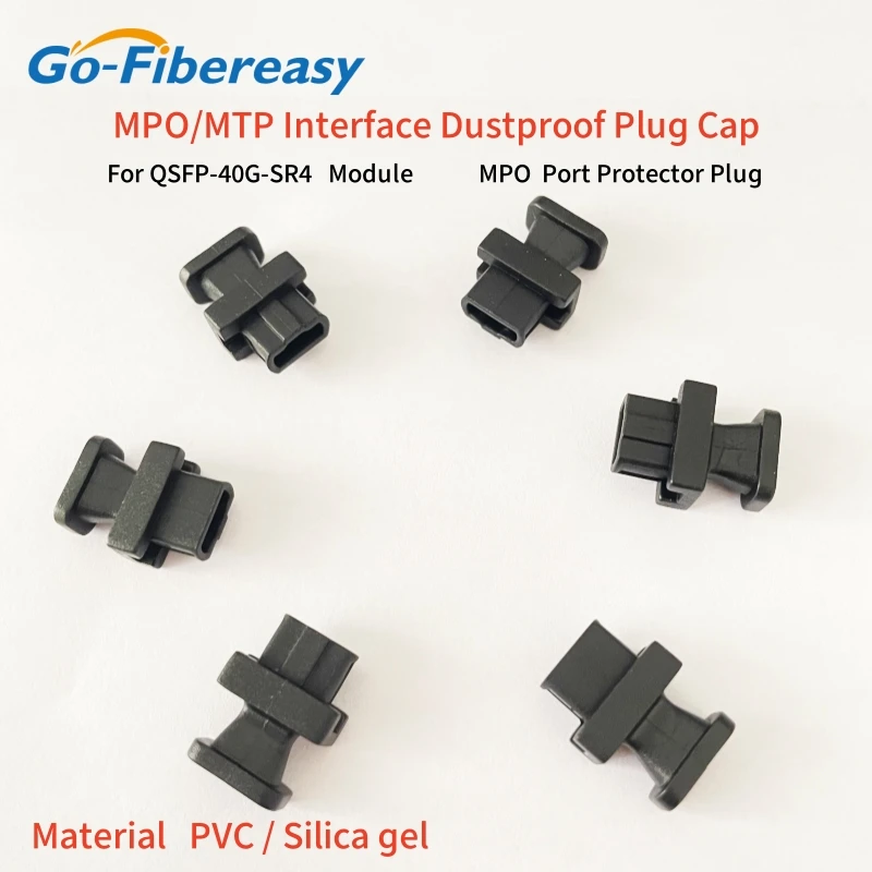 QSFP 40G Transceiver MPO/MTP Interface Dust Plug Cap/Silicone Protector Plug QSFP 40Gb/100Gb SR4 Module MPO Dustproof Plug Cover