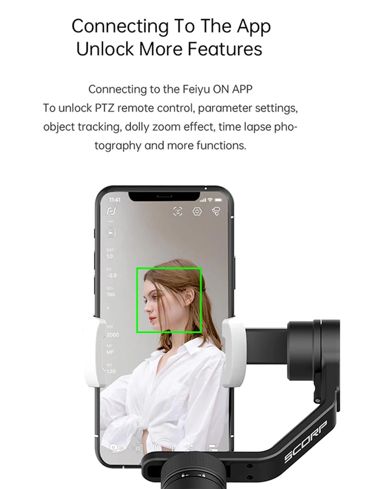 FeiyuTech SCORP MINI-P Smartphone Cell Phone Cellphones Gimbal Stabilizer 3-Axis Handheld for iPhone Huawei Samsung  Feiyu Tech