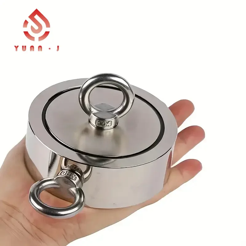 

YUANJ новый сильный неодимовый магнит, двухсторонний поисковый магнитный крючок, супермощный спасательный магнитный держатель для чашки для рыбалки