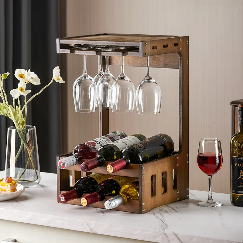 

Wall Bar Display Cabinet Wine Bottle Rack Wine Rack Ornament Creative Restaurant Hanging Wall Rack