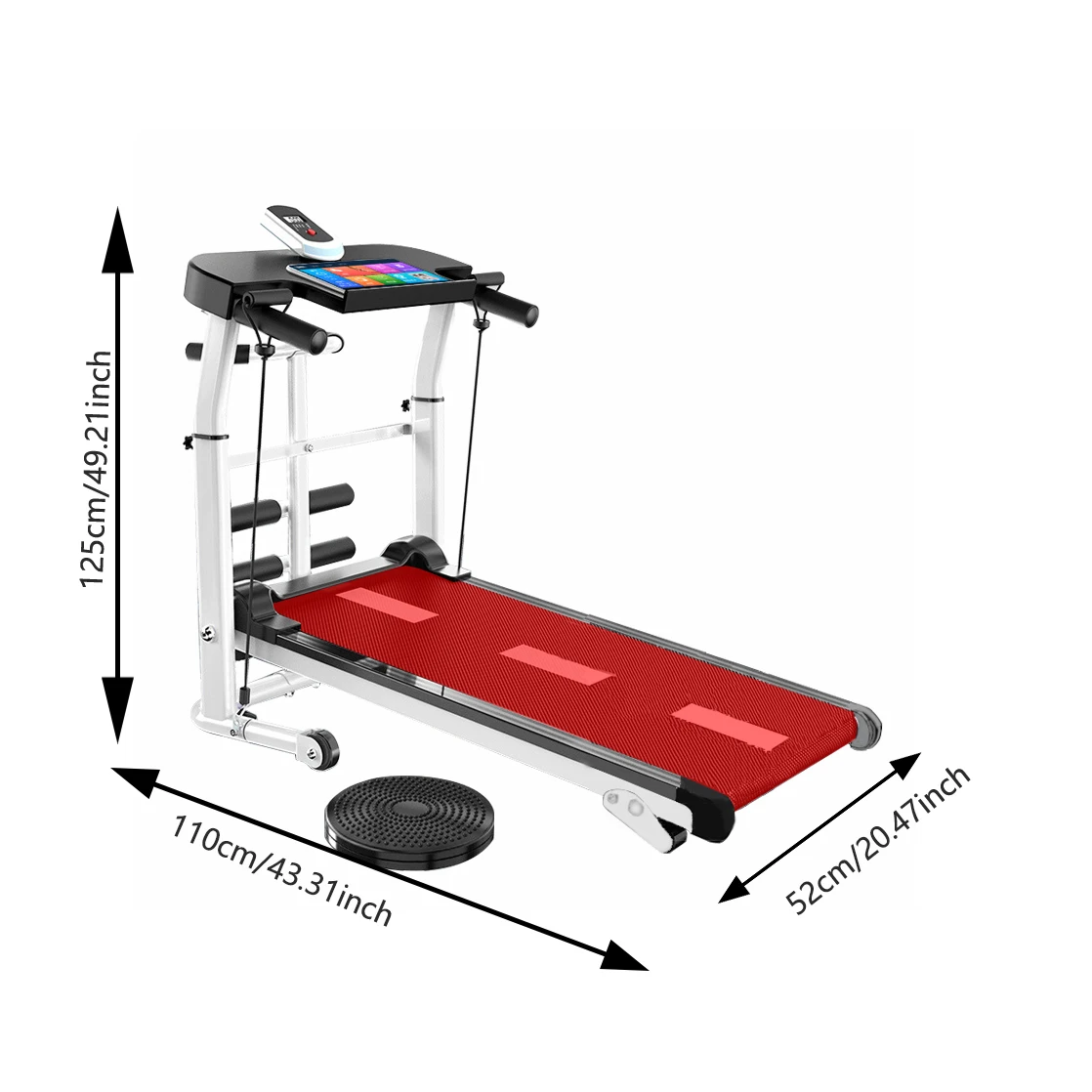 Foldable Mechanical Walking Treadmill Multi Function Home Use 1 To 6km/h With LCD Display Portable Indoor Sport Running Machine