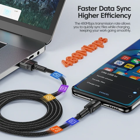 Toocki 100 Вт USB-кабель типа C для быстрой зарядки USB C, шнур зарядного устройства для Huawei P40 P30 Realme Oppo Oneplus Poco, шнур для передачи данных — детальный вид товара