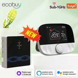 Tuya 스마트 홈 와이파이 온도조절기 무선 가스 보일러 온수 디지털 배터리 온도 리모컨, 알렉사 구글