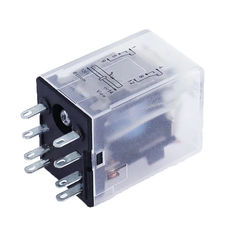 1PCS AC 12V 24V 36V 48V 110V 220V 380V electromagnetic relay With LED indicator HH52P MY2 series 12VDC HH52P-L MY2NJ