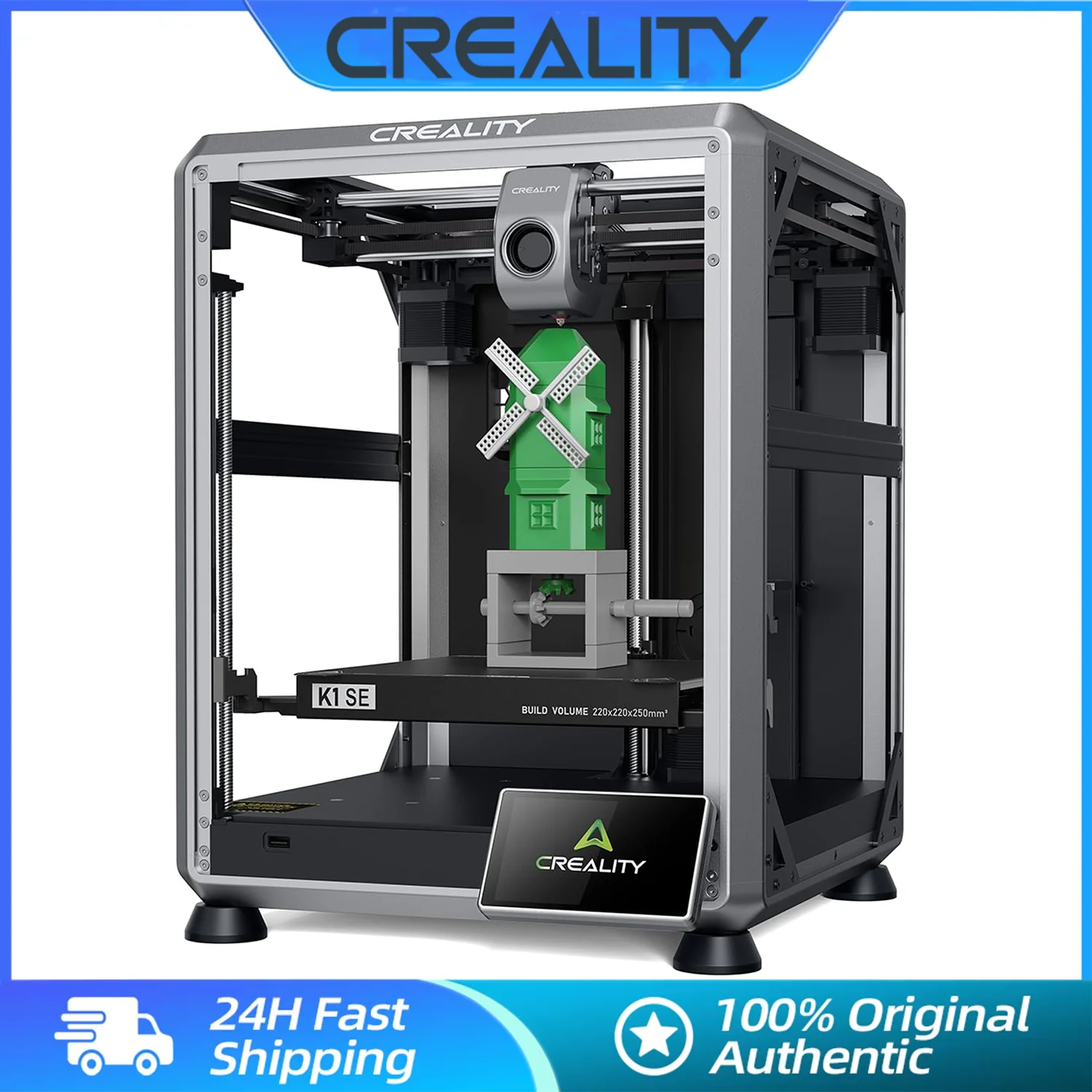 CREALITY K1SE 3D Printer Machine 600mm/s Max Speed Printing AI Camera Clog-free Extruder Kit Tri-meta