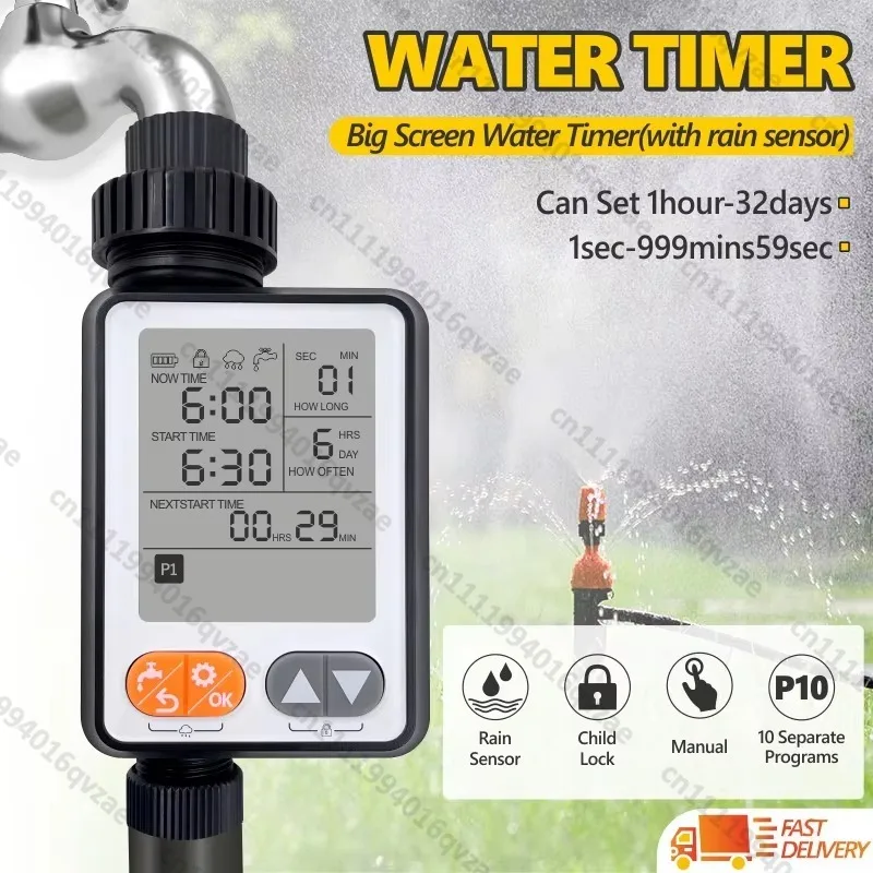 Automatic LCD Water Timer Spray Switch Controller Garden Greenhouse Home Garden Drip Irrigation Timer Timing Watering