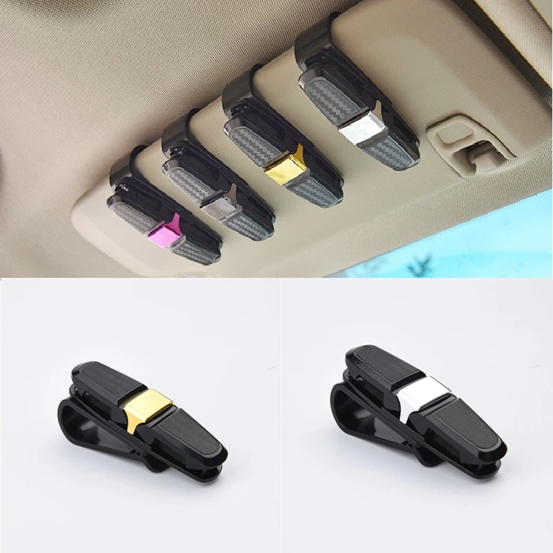 

Universal Car Sun Visor Glasses Fastener Clip Holder For Sunglasses Eyeglasses Ticket Card Multifunction Car Interior Car Stylin