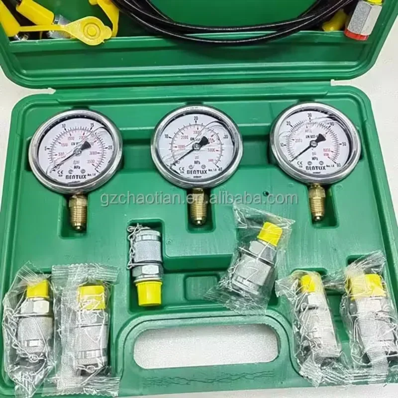 Excavator spare parts LB-T5001 hydraulic pressure gauge test kit, with 3 sets of LB-T5001