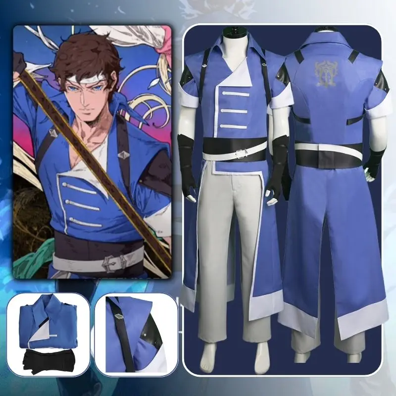 

Richter Belmont Cosplay Castlevania Nocturne Costume Disguise Adult Men Fantasia Uniform Halloween Carnival Costumes for Man