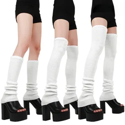 Spring Autumn 80s Adult Women 80% Acrylic 50/70/90cm Soft Knit Long Leg Warmers Thigh High Knee High Solid Color Leg Warmers
