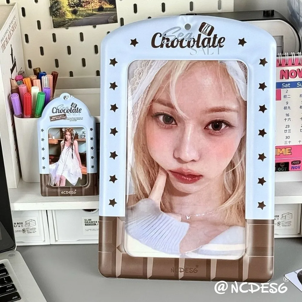 Trendy A4 Photocard Holder PVC Korean Idol Protectors for Postcards Colorful Giant Photo Card Holder Girl's Gift