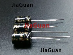 20PCS ELNA RBD 16V100UF 8X11.5MM black Non-polar 100uf 16v audio electrolytic capacitor CE-BP 100uF/16V BP 16v 100uf