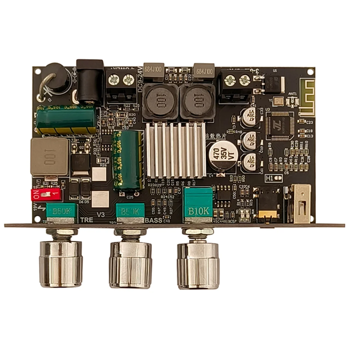 A03V ZK-1001U avec Boost Mono 100W carte amplificateur Bluetooth tonalité haute et basse TWS haut-parleur extérieur bricolage TPA3116