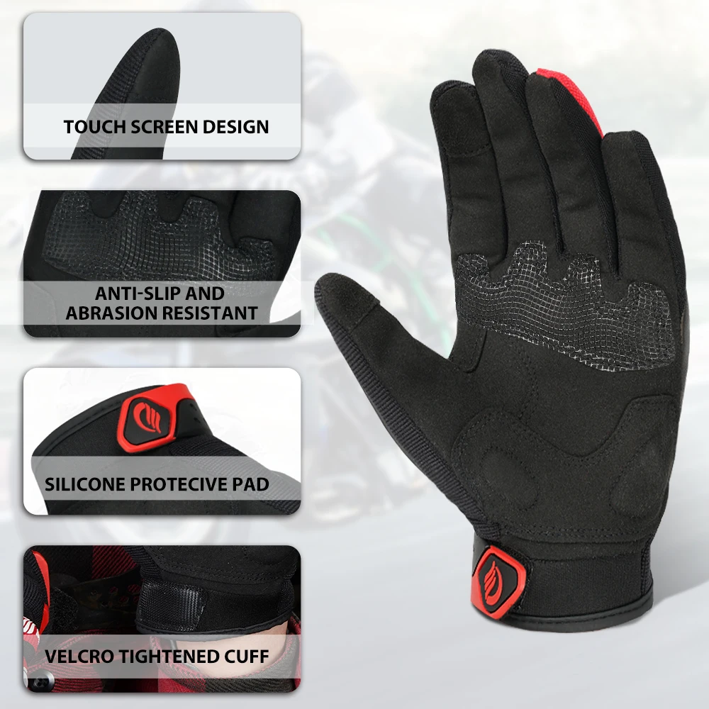 Guantes de Moto para hombre, Protector de pantalla táctil, para carreras, invierno, 2024