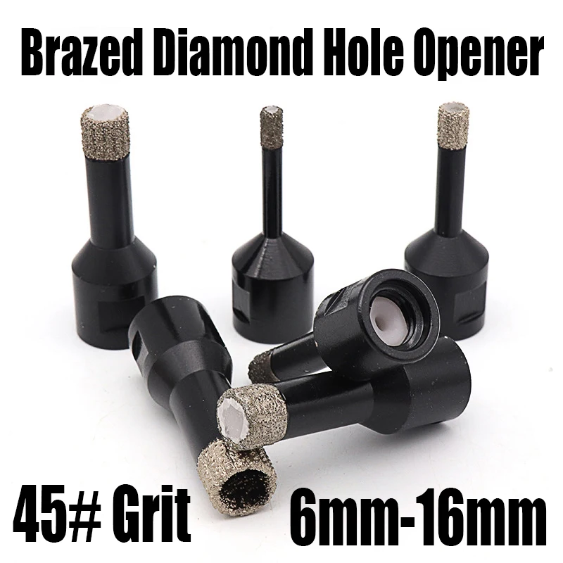 

1PCS 6-16mm Brazed Diamond Hole Opener Dry Drill Bit 45# Grit M14 Thread Interface Hole Saw For Tile/Ceramic/Granite/Marble Etc