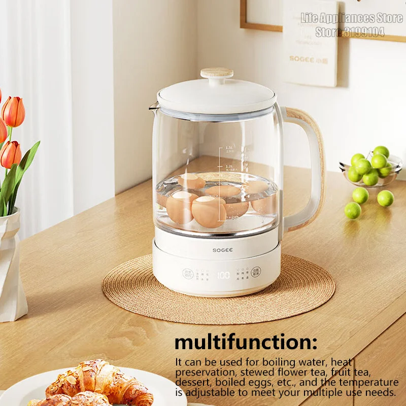 XiaoZhi Electric Kettle 1.5L Glass Health Preserving Pot Multifunction Health Kettle For Office Home YSH02