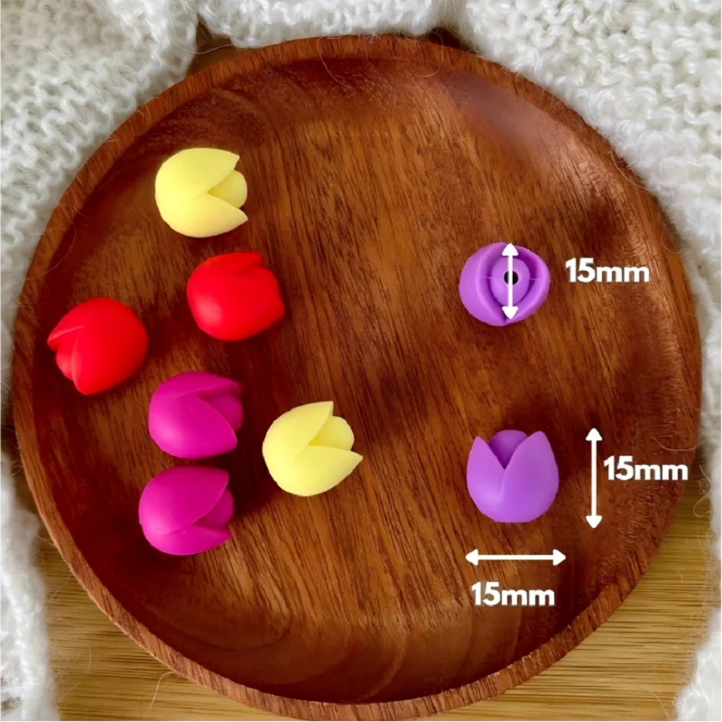 A Pair Tulip Knitting Needle Stitch Savers Protectors Stoppers End Caps Knitting Accessories, Gifts for Knitters