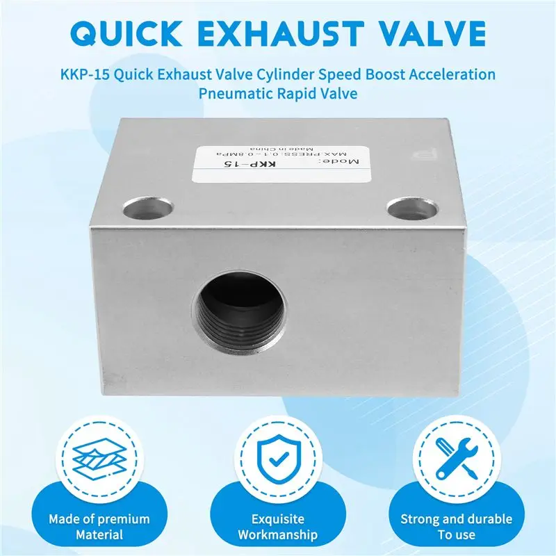 AS60-KKP-15 Quick Exhaust Valve Pneumatic Cylinder Speed Boost Acceleration Rapid Valve