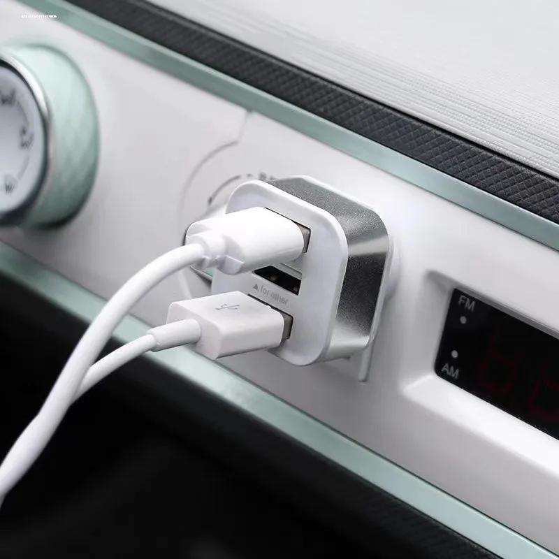 Multi‑function Car USB Hub Splitter, 1‑to‑2 Charger Base Adapter Interior Modification