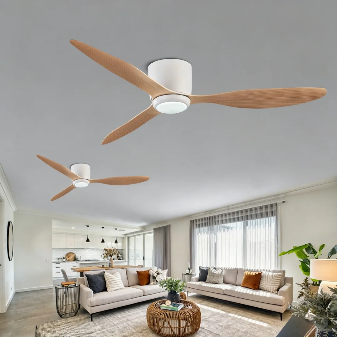 Modern LED Ceiling Fan Lights Low Floor Decorative Lights with Remote Control Home Lighting with Fans in Bedrooms and Homes