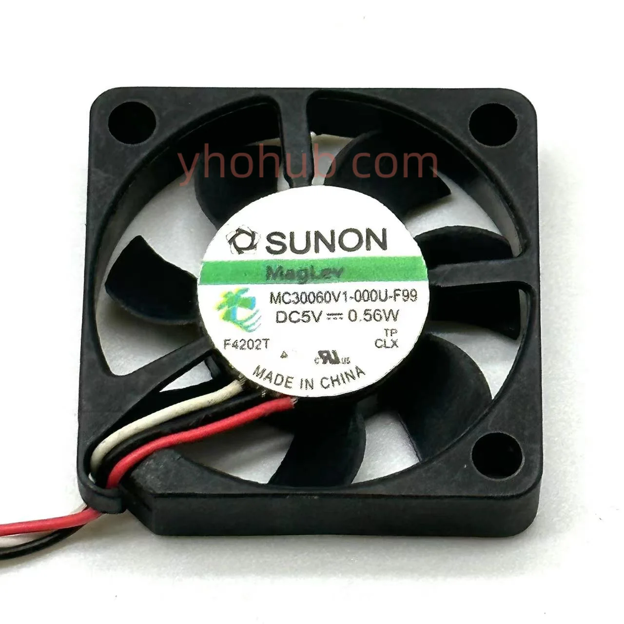 

SUNON MC30060V1-000U-F99 DC 5V 0.56W 30x30x6mm 3-Wire Server Cooling Fan