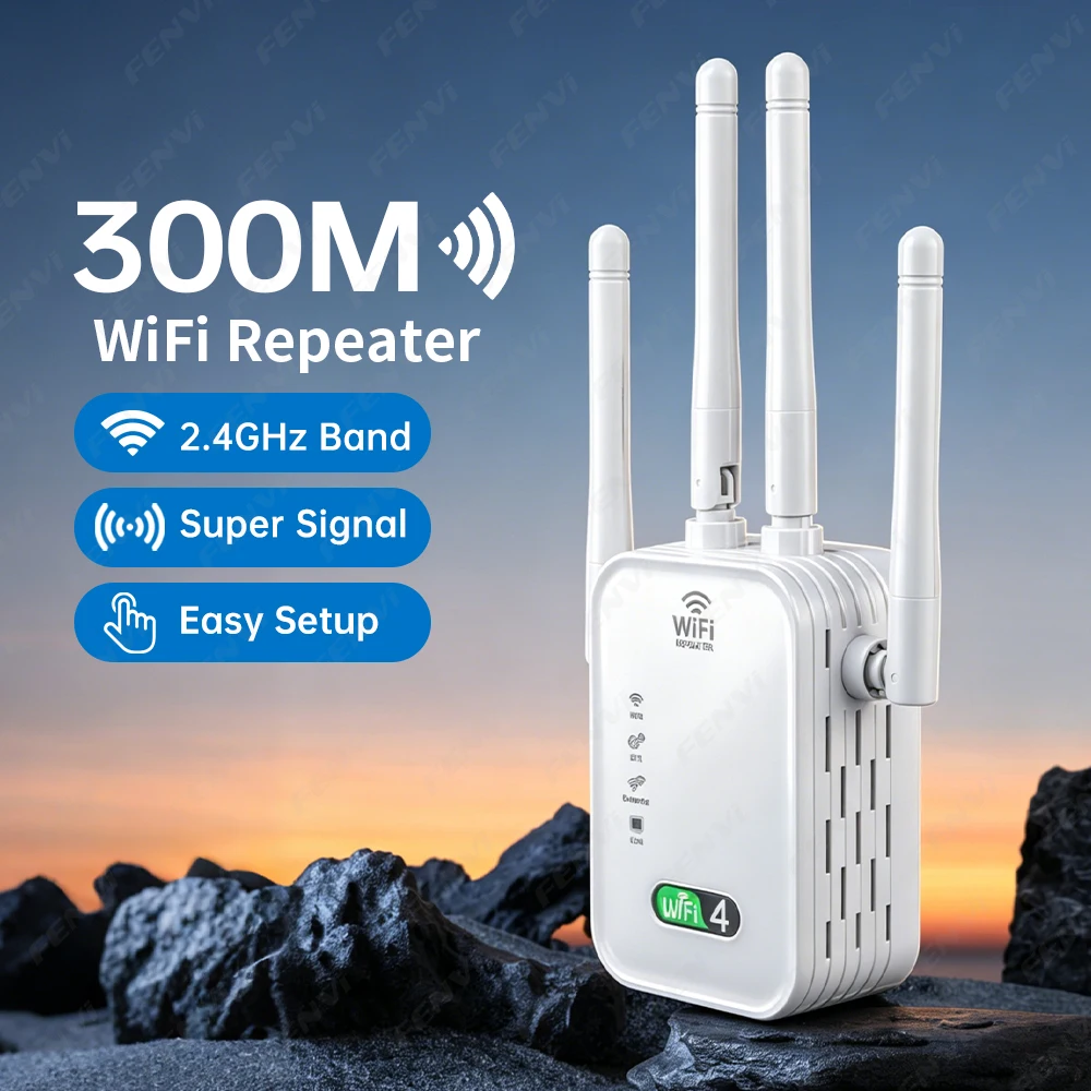 300Mbps Wireless WiFi Repeater 2.4G Router WiFi Extender Amplifier Booster 802.11N Long Range Repetidor Amplifier Wi-Fi Reapeter