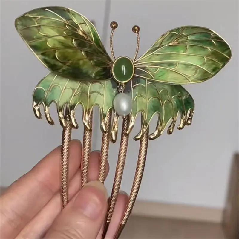 

Бархатная расческа-бабочка «Титаник» Классическая периферия для кино и телевидения Высококачественные аксессуары для волос Памятный подарок