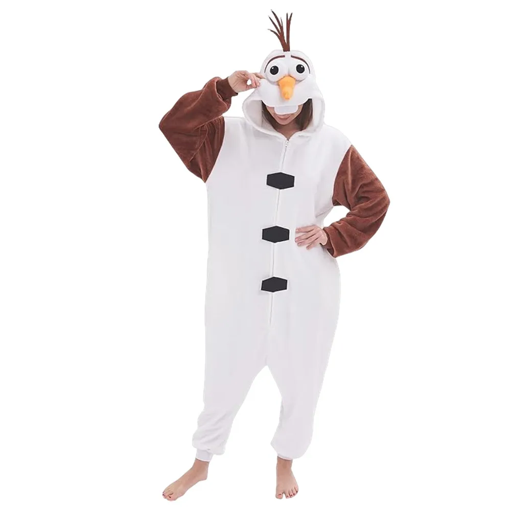 Onesies flanela artificial grossa para adultos, Kigurumi com fecho frontal, homens e mulheres