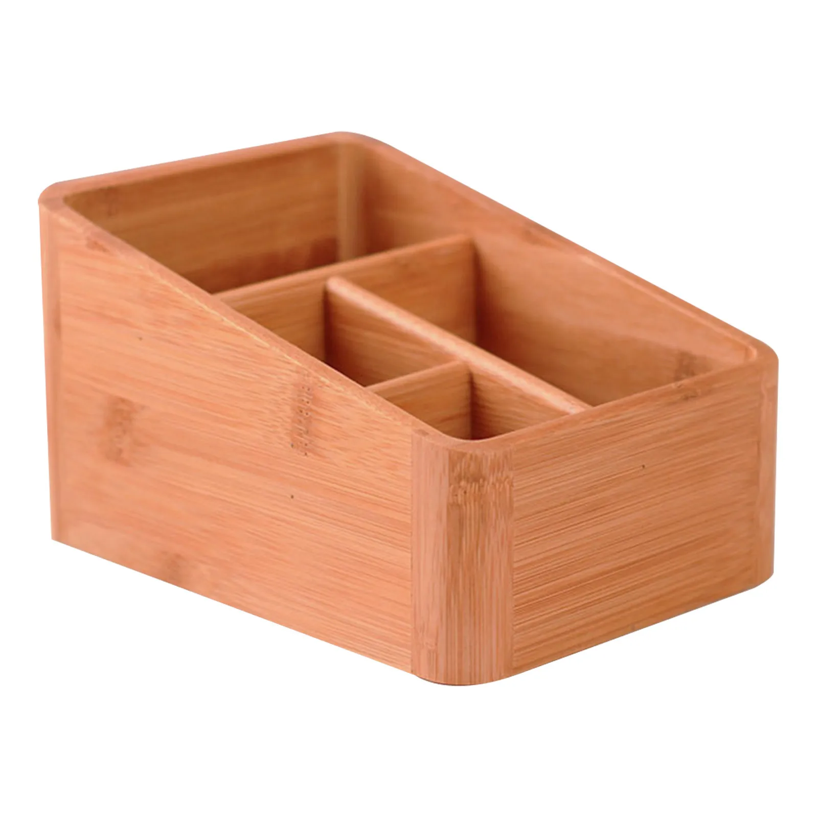 1 szt. Bambusowy pojemnik na biurko, organizer na kosmetyki, etui do przechowywania, uchwyt na piloty i drobiazgi