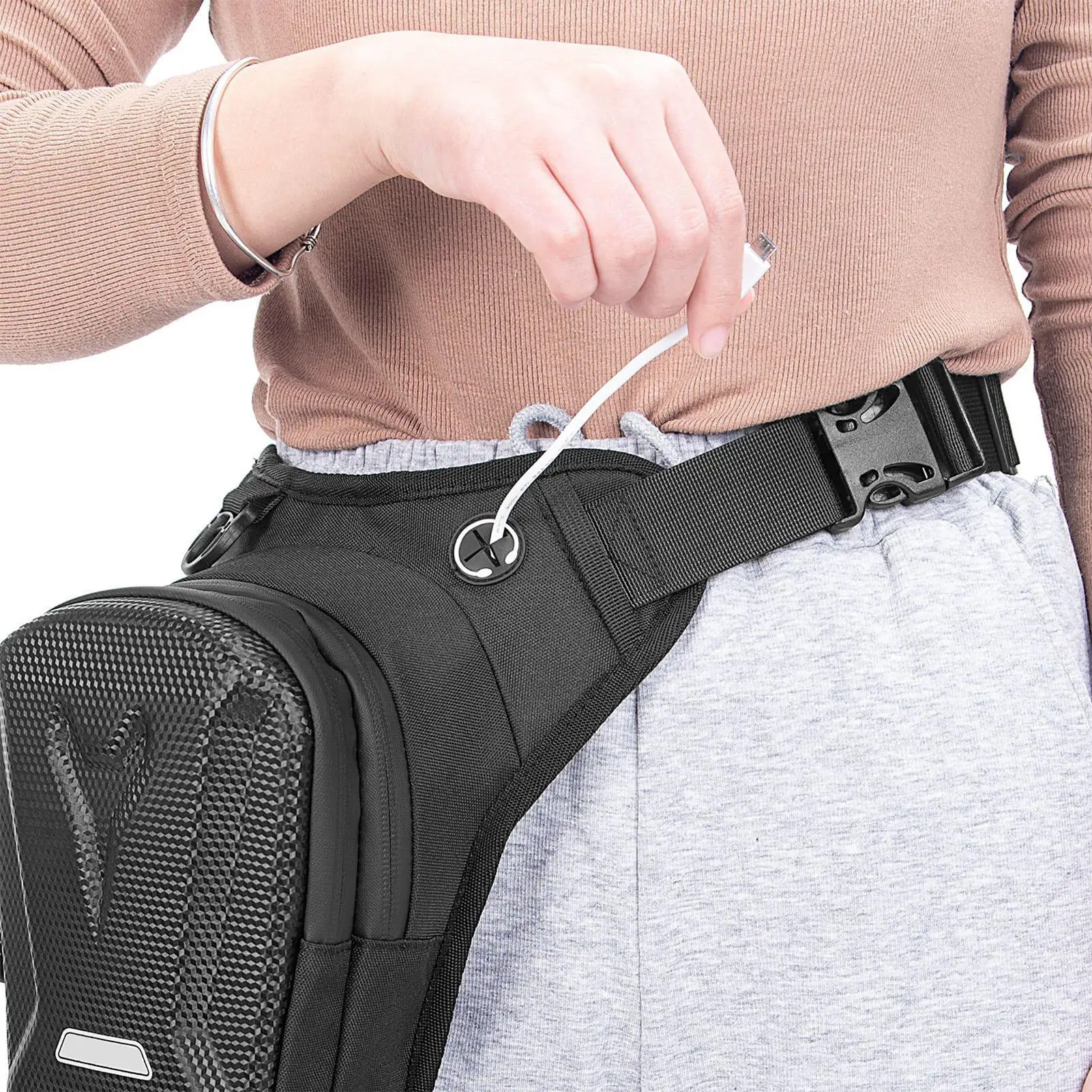Leg Bag Adjustable Fanny Pack Motorcycle Tank Phone Thigh Bag For Cycling Hiking Travel Outdoor Bike Climbing Shopping Adventure