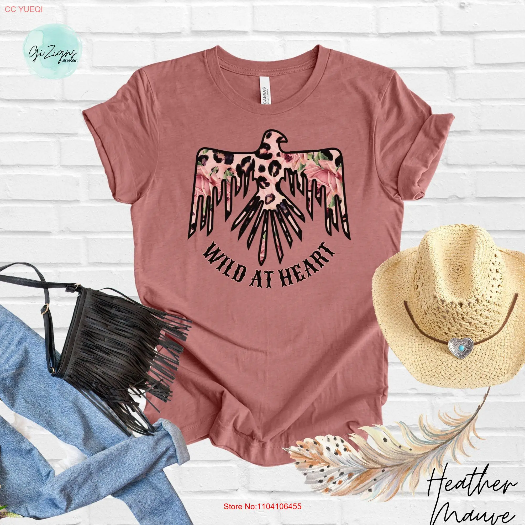 Thunderbird Wild At Heart Boho T Shirt Woman's Free Bird Stay Girls Trip Soul Hippie Gypsy  long or short sleeves