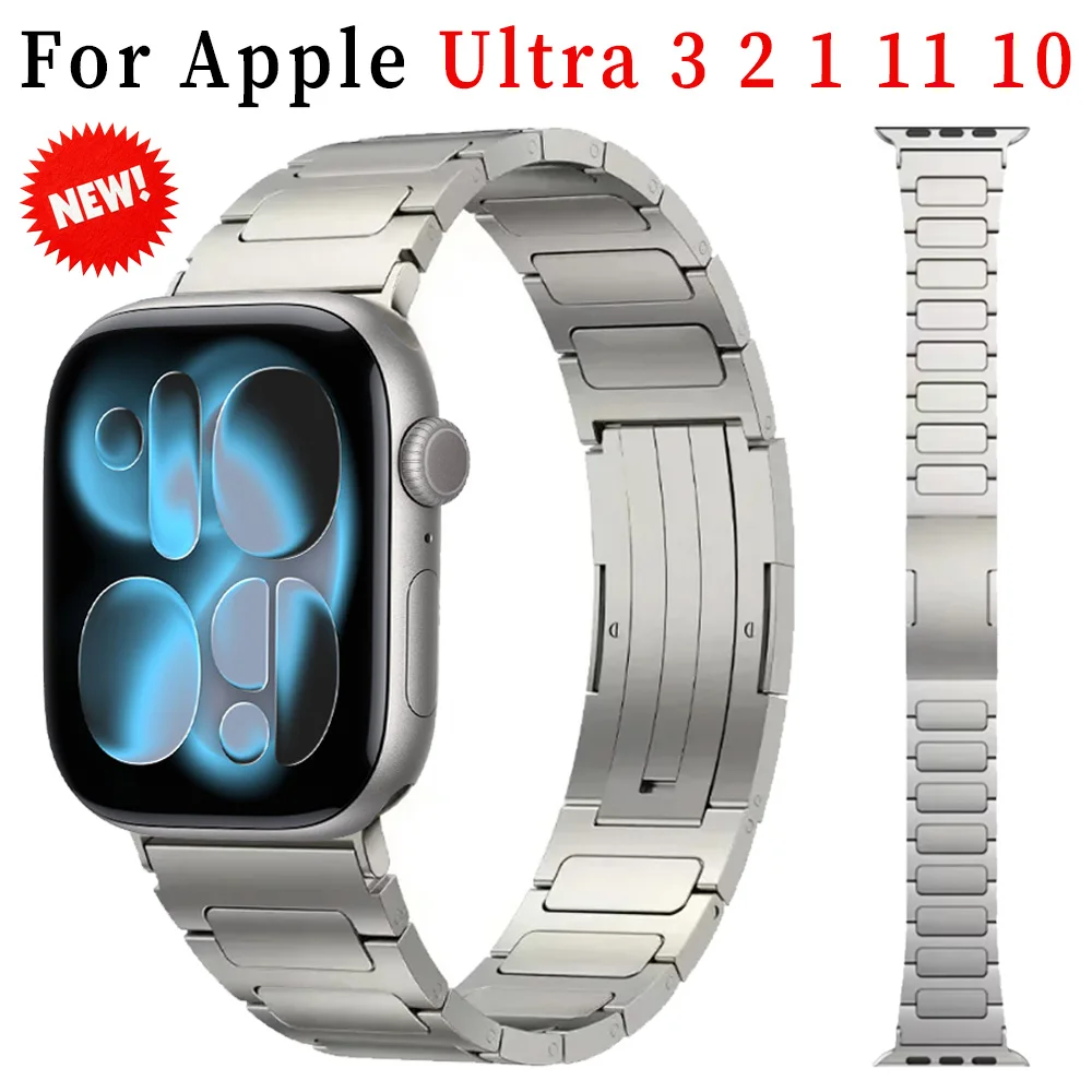 

Титановый ремешок для Apple Watch Ultra 3 2 1 11 10 9 8 7 6 5 4 SE Высококачественный браслет iWatch 49 мм 46 мм 42 мм 45 мм 41 мм 44 мм 40 мм Ремешок