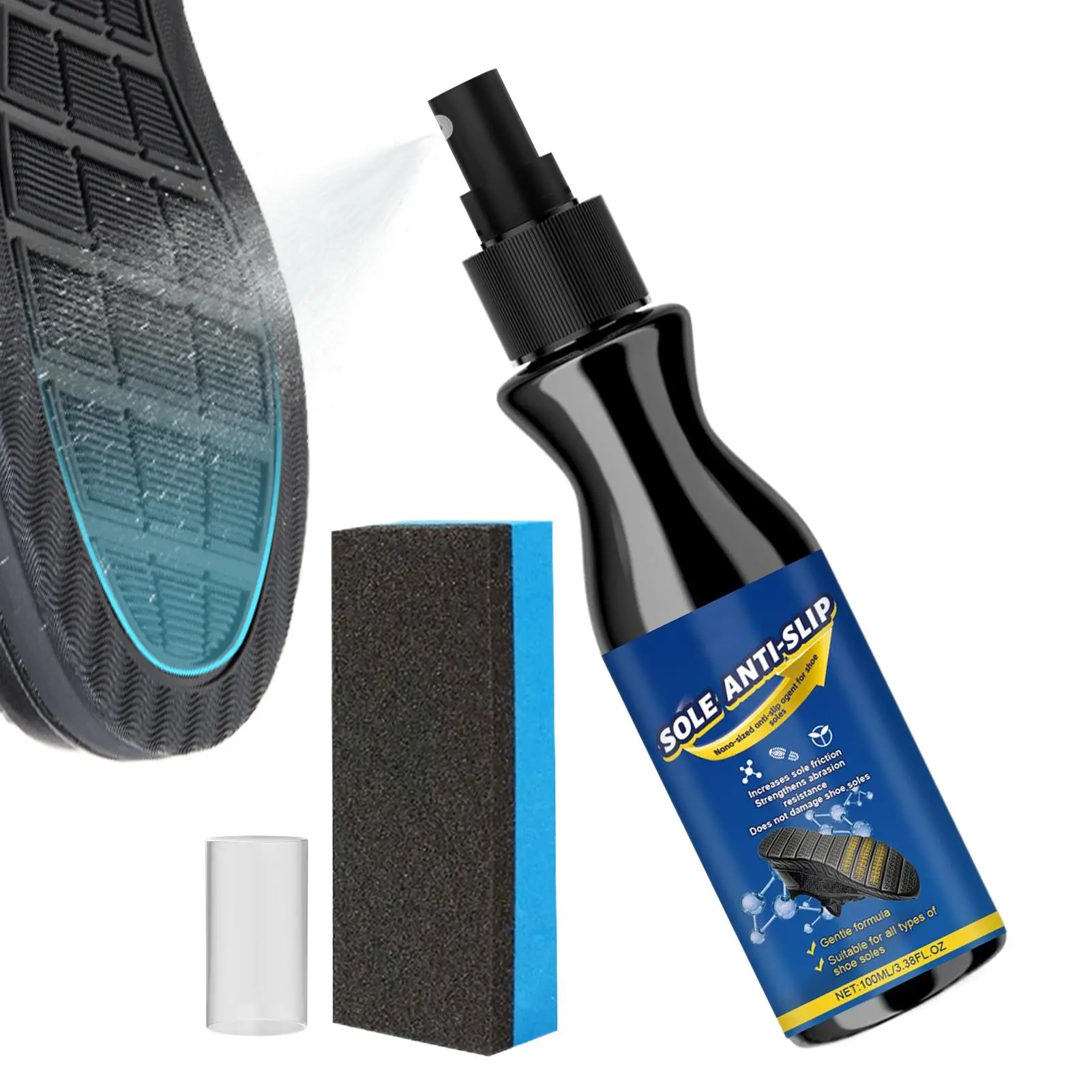 Long Lasting Shoe Grip Spray Anti Slip Protector for Sneakers Football Boots Dance Training Non-Slip Traction Spray for Sports