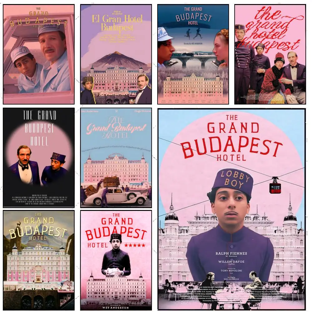 The Grand Budapest Hotel Poster Retro HD Art Sticky Wall Waterproof Home Living Room Bedroom Bar Aesthetic Decoration