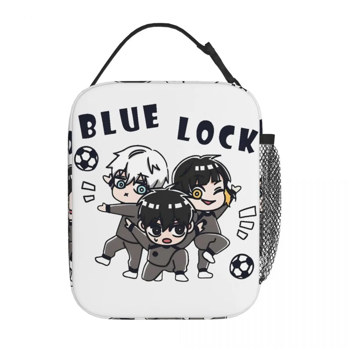 Blue Lock Chibi Anime Insulated Lunch Bags Thermal Bag  Meal Container Large Lunch Box Tote Bento Pouch Work Picnic