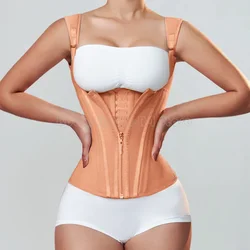 Double Control Body Faja Belts For Women Remove The Belly Buckle Zipper Triangular Connector Colombian Girdles