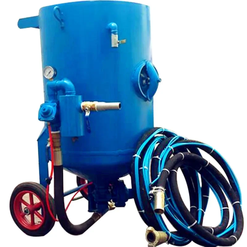 Portable high-pressure water sandblasting machine for rust removal