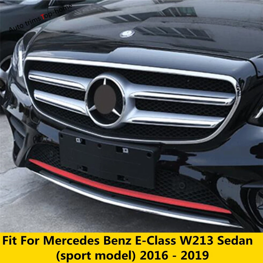 Front Bumper Grilles Bottom Plate Lid Strips Cover Trim For Mercedes Benz E CLASS W213 Sport Model 2016 - 2019 Car Accessories