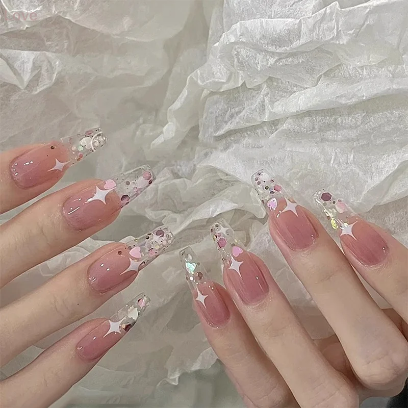 Paillettes mélangées 12 grilles étoile coeur forme coloré ongles paillettes pour scintillant Shaker Nail Art Flakies Paillette manucure DI