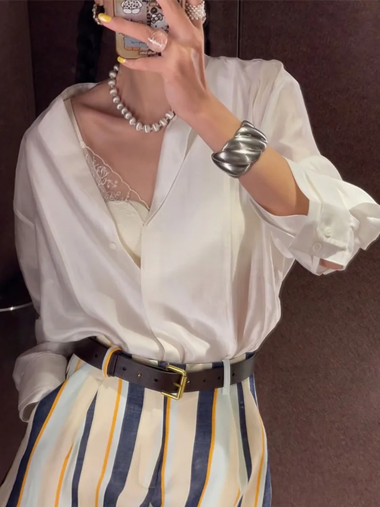 Midi-Shorts mit Streifenmuster für Damen, Streetwear-Stil, Einzelknopfverschluss, Taschen, Paneel-Design, Locker Sitzende Kurze Hose, Modische Damenkleidung für Party und Straße – Detail 12