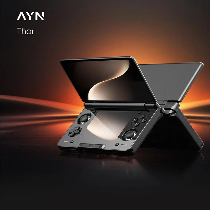 

AYN THOR Flip Up 6''IPS and 3.92''IPS Dual Screen Handheld Game Console 4K Ultra HD Screen Wi-Fi7 BT5.3 Video Game Console
