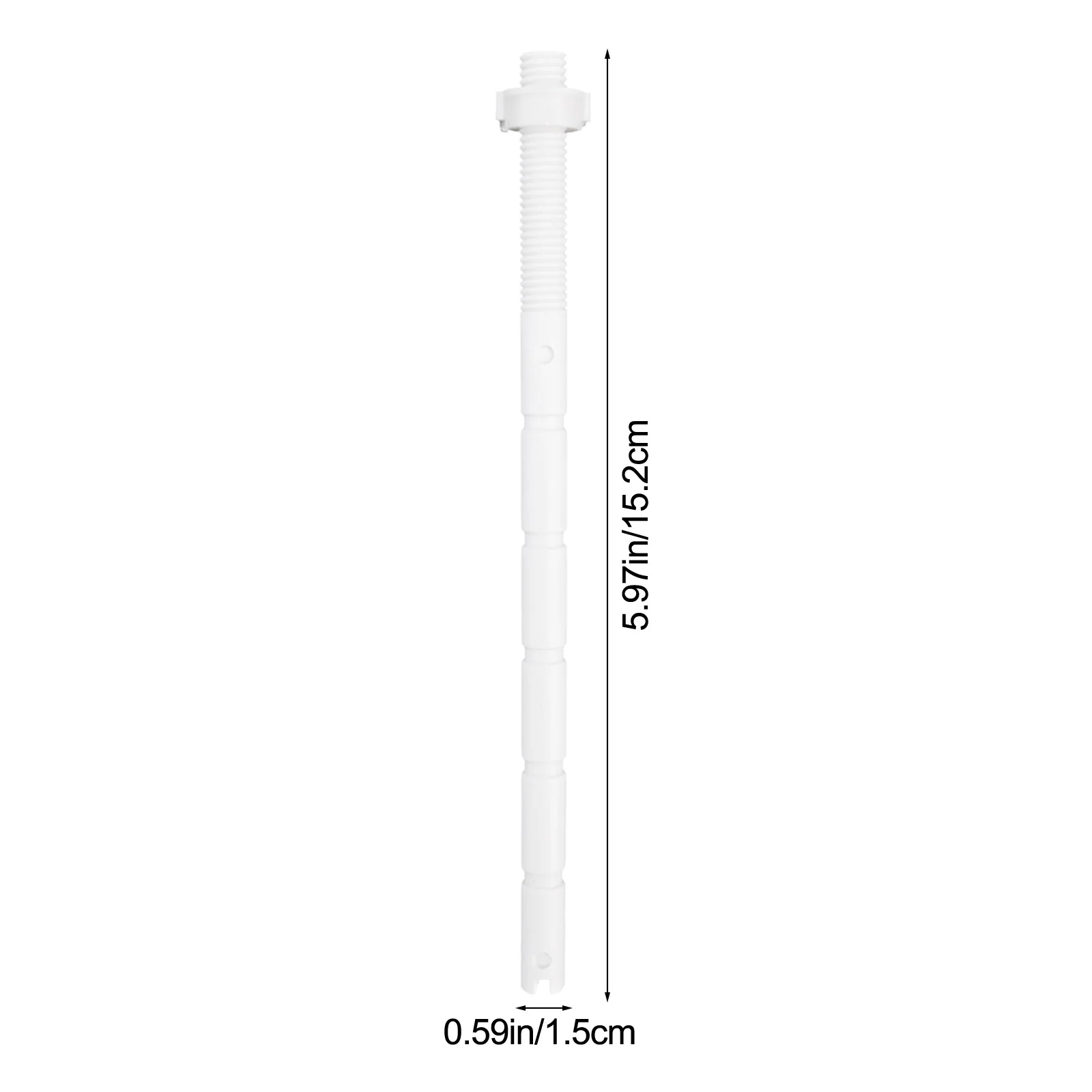 Toilet Flush Button Rod 10 Pack, Adjustable Dual Push Buttons Replacement Screw For Bathroom Tank, White Plastic 5.92 Inch