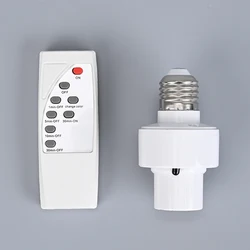 Smart Remote Control Light Switch E27 LED Lamp Wireless Timer Holder Bulb Base Socket On/Off For Ceiling Chandelier AC 85-265V